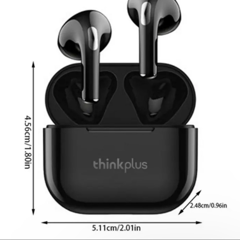 LENOVO ThinkPlus LivePods LP40 Pro Earphones wireless Bluetooth In Black - Picture 4 of 12